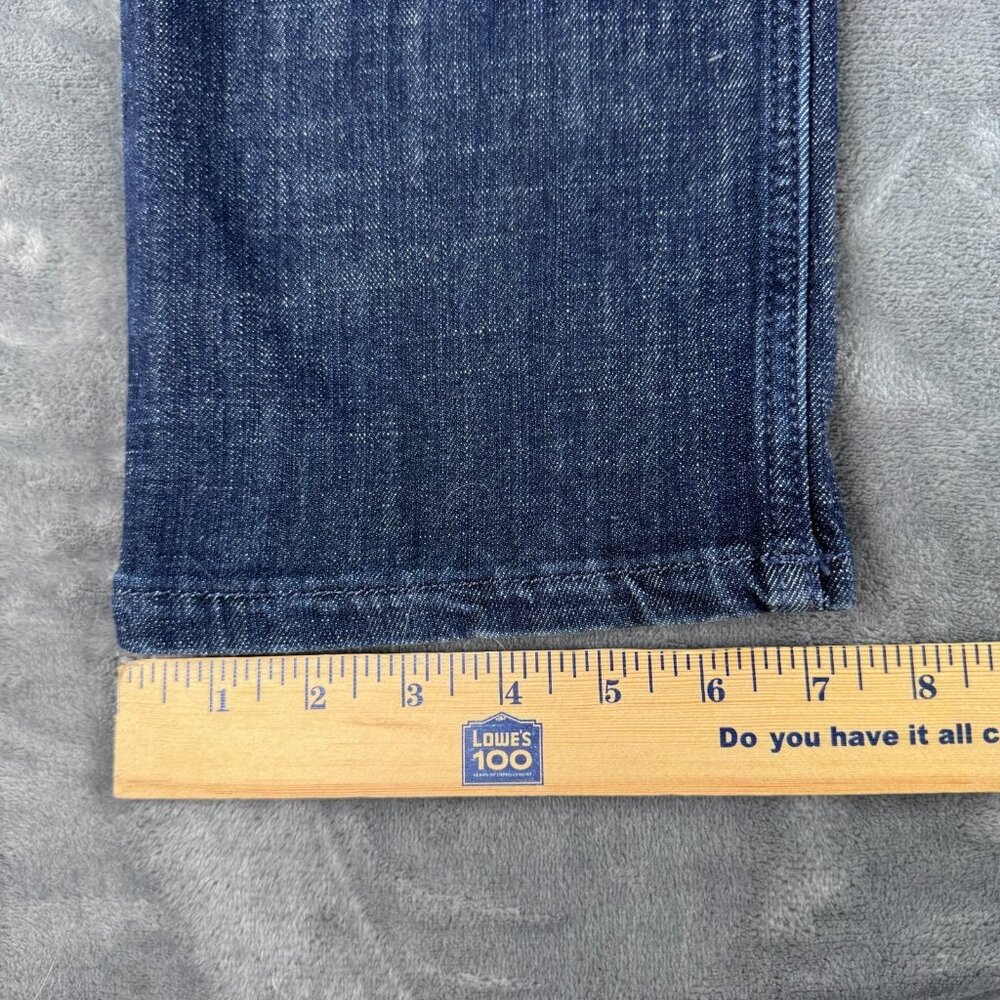 Wrangler Straight Leg Jeans Women Size 7 x 30 Dark Wash Denim Stretch - Picture 4 of 10